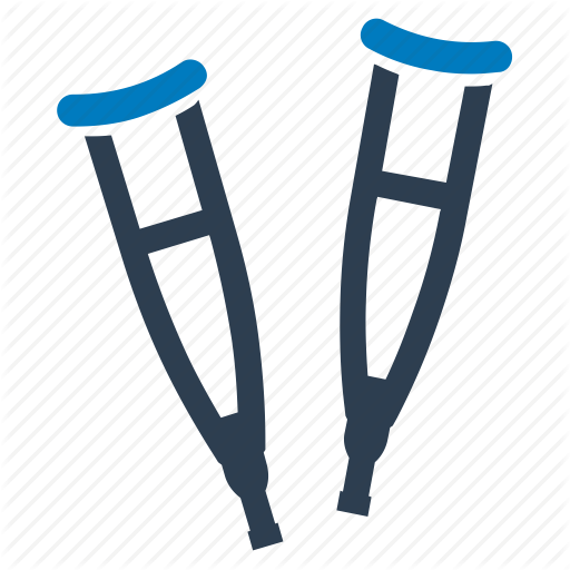 Crutch, Crutches, Disability, Handicap, Leg Icon