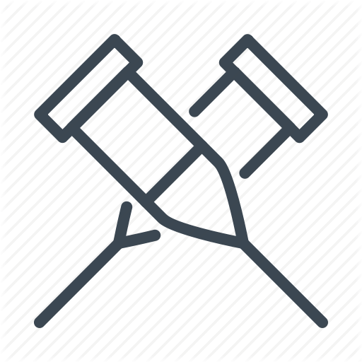 Crutches, Disability, Medical Icon