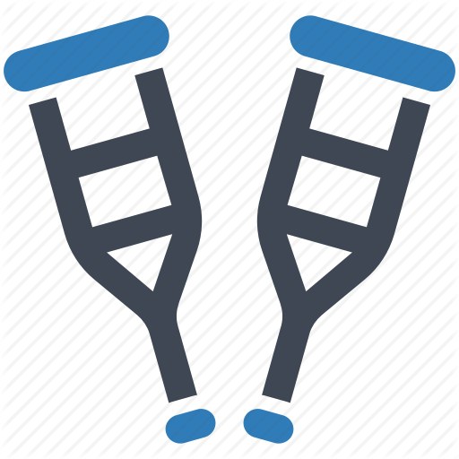 Crutches, Equipment, Medical Icon
