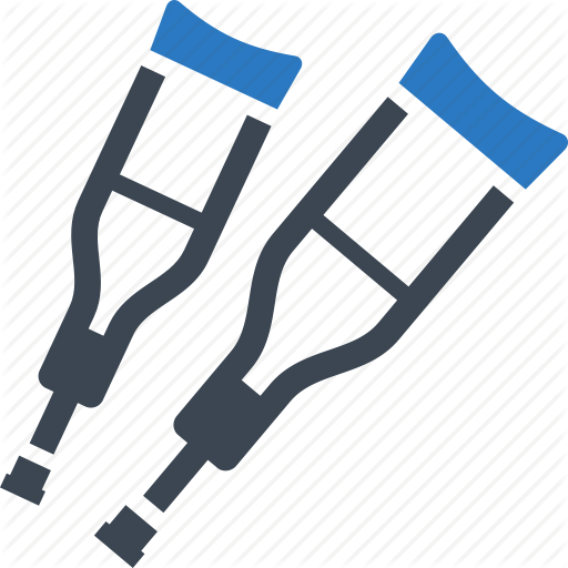 Crutches, Healthcare, Medical Equipment Icon