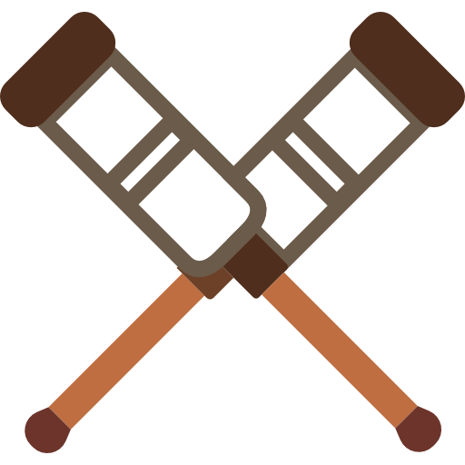 Crutches, Health, Crutch, Medical, Injury, Tools And Utensils Icon