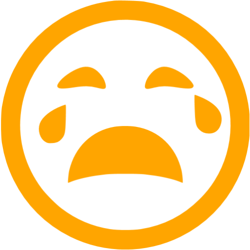 Orange Crying Icon