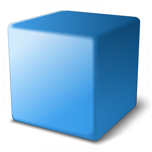 Iconexperience V Collection Cube Blue Icon
