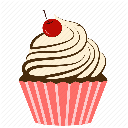 Bakery, Cake, Cherry, Creamy, Cupcake, Dessert, Fruit, Sweets Icon