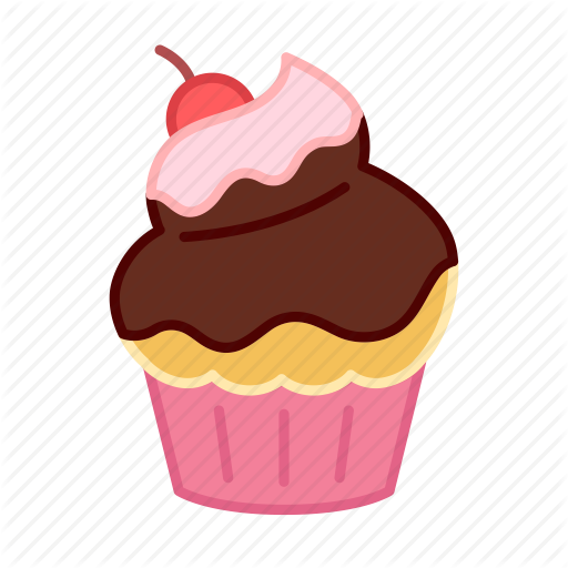 Baking, Cake, Cherry, Colour, Cupcake, Sauce, Sweets Icon