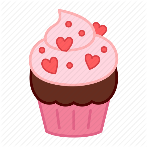 Baking, Cake, Colour, Cupcake, Heart, Love, Sweets Icon