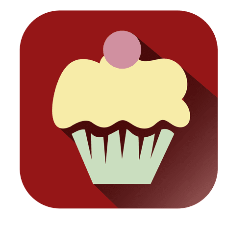 Cupcake Flat Square Icon