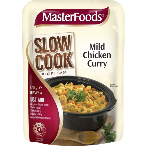 Masterfoods Slow Cooker Mild Chicken Curry Recipe Base
