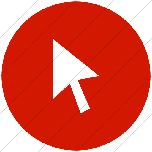 Flat Circle White On Red Broccolidry Cursor Icon