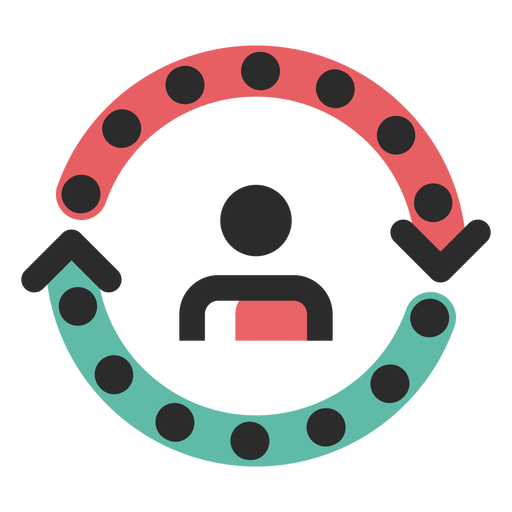 Customer Cycle Colored Stroke Icon
