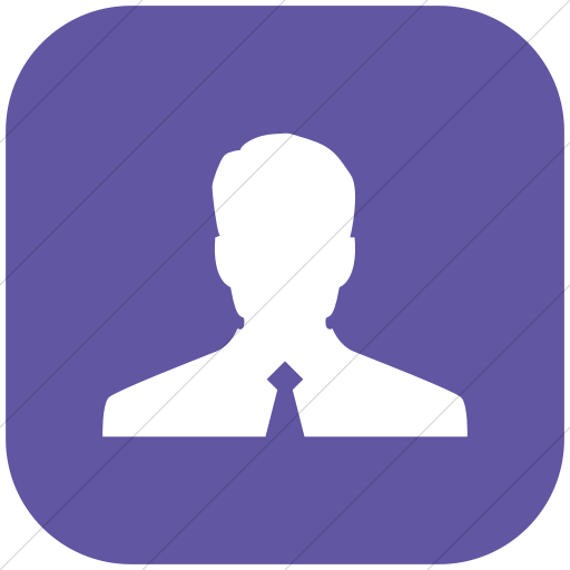 Flat Rounded Square White On Purple Raphael Customer Icon