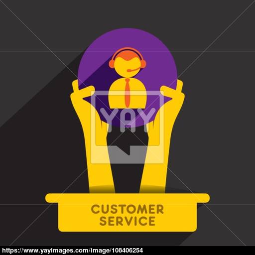 Creative Customer Service Icon Design Concept Vector Vector