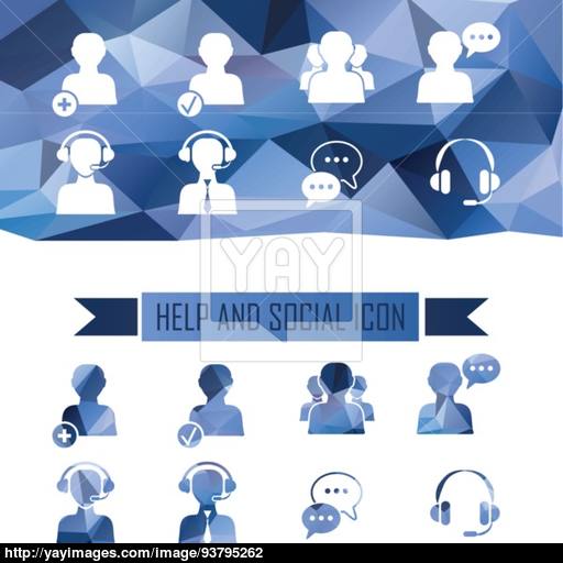 Paper Flat Icon With A Shadow, Customer Support Vector