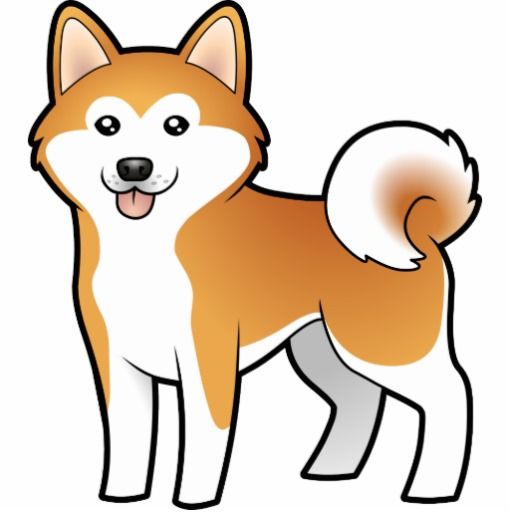 Cartoon Akita Inu Shiba Inu Photo Sculpture Magnet Zazzle Ca
