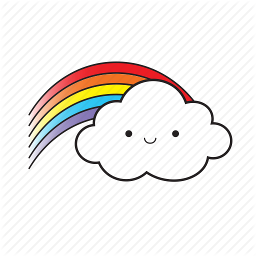Cloud, Rainbow, Smile Icon