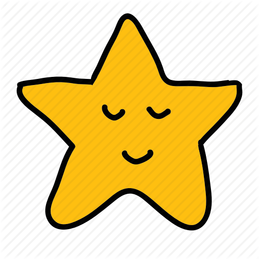 Cute, Night, Smile, Star, Weather Icon