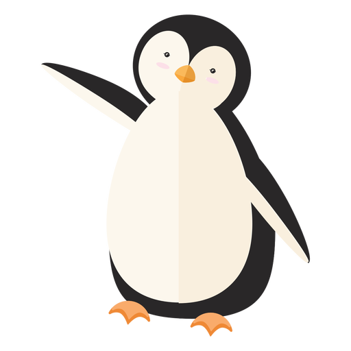 Penguin Fat Beak Wing Flat