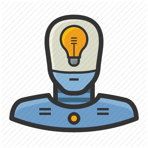Android, Lightbulb, Machine, Robot Icon