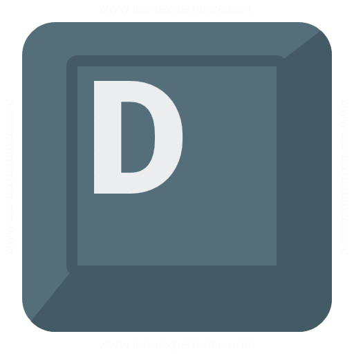 Iconexperience G Collection Keyboard Key D Icon