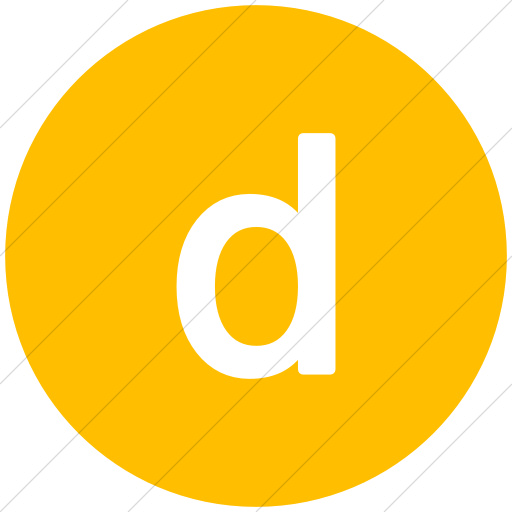 Flat Circle White On Yellow Alphanumerics Lowercase