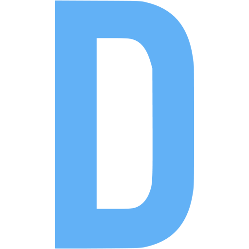 Tropical Blue Letter D Icon