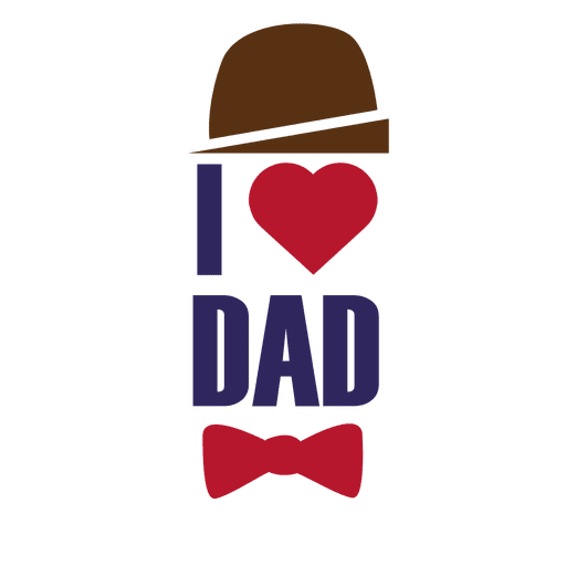 I Love Dad Fathers Day Lettering