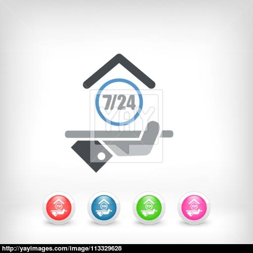 Hotel Icon Daily Concept Icon Vector