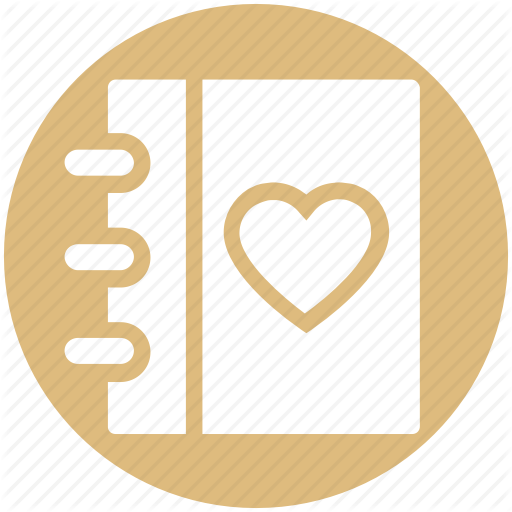 Book, Content, Dairy, Heart, Love, Love Story, Notebook Icon