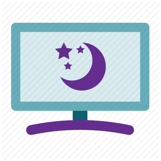 Dark, Monitor, Moon, Night, Star Icon