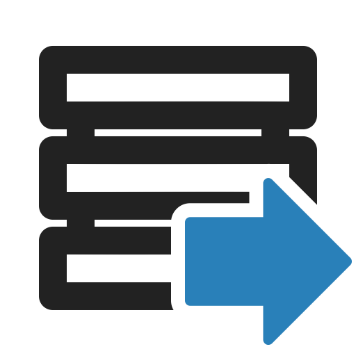 Data, Database, Download, Export, Storage, Upload Icon