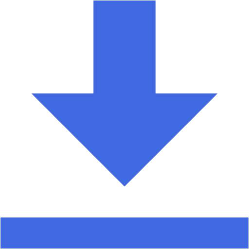 Royal Blue Data Transfer Download Icon