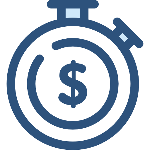 Time, Time And Date, Chronometer, Dollar, Stopclock Icon