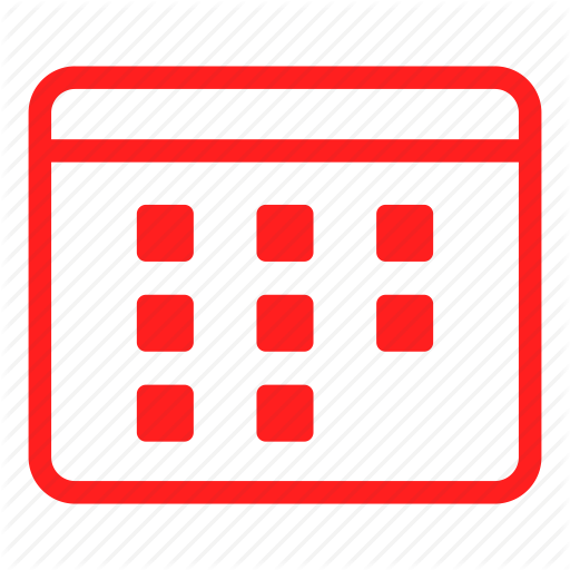 Calendar, Date, Day, Event, Months, Red, Time Icon