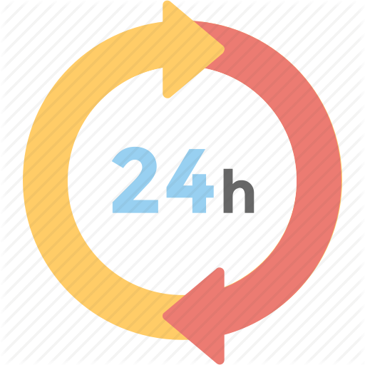 Clock, Constantly, Day And Night, On And On, Round The Clock Icon