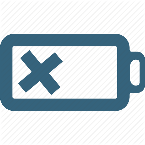 Battery Caution, Battery Dead, Battery Switched Off, Cross