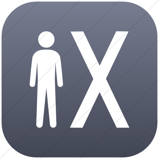 Flat Rounded Square White On Blue Gray Gradient Ocha