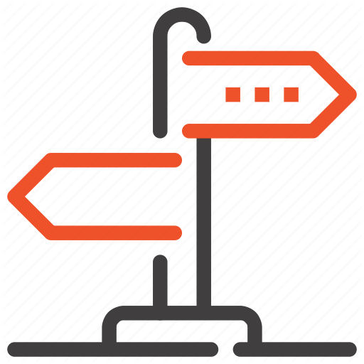 Decision, Direction, Guide, Path, Road, Sign, Way Icon