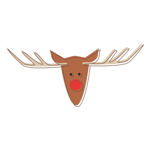 Reindeer Head Cartoon Icon