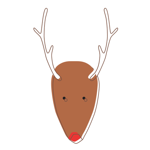 Reindeer Head Cartoon Icon