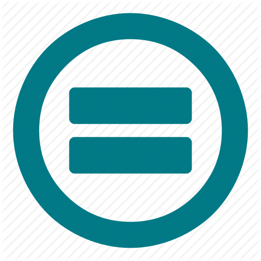 Equal, Equally, Par, Round, Sign Icon