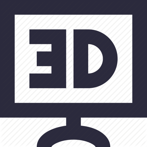 High Definition, Resolution, Technology, Three D, Threed Screen Icon