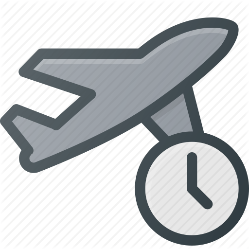 Delay, Flight, Plane, Transport, Transportation, Vehicles Icon