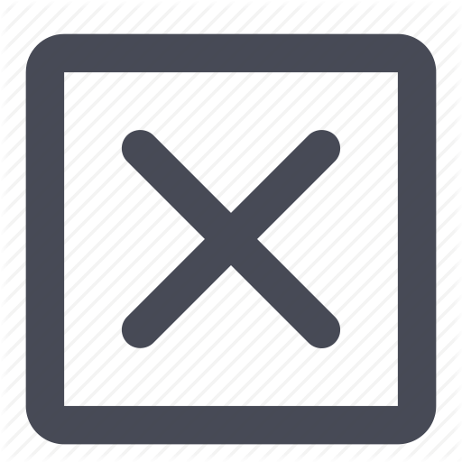 Check, Checkbox, Cross, Delete, Exit, No, Remove Icon