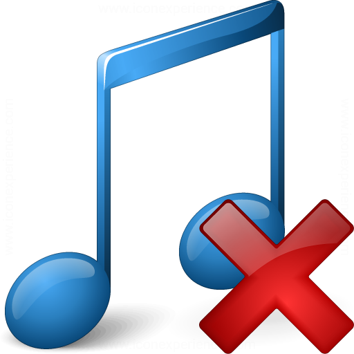 Iconexperience V Collection Music Blue Delete Icon