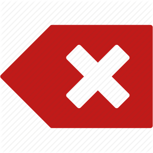 Back, Backspace, Close, Delete Tag, Edit, Erase, Remove Icon