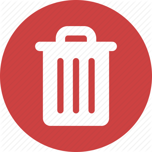 Circle, Delete, Garbage, Recycle, Red, Rubbish, Trash Icon