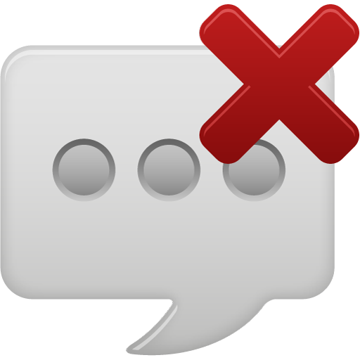 Message Bubble Delete Icon Pretty Office Iconset Custom