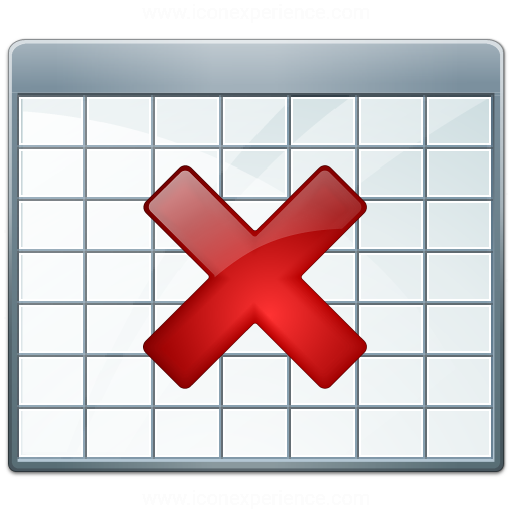 Iconexperience V Collection Table Delete Icon