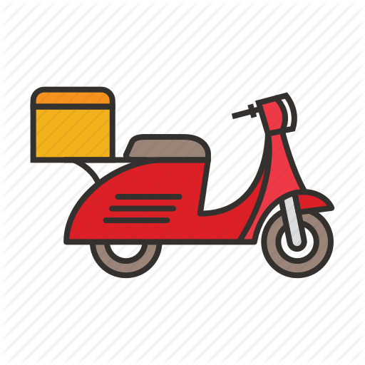Delivery, Food, Motorcycle, Scooter, Service Icon