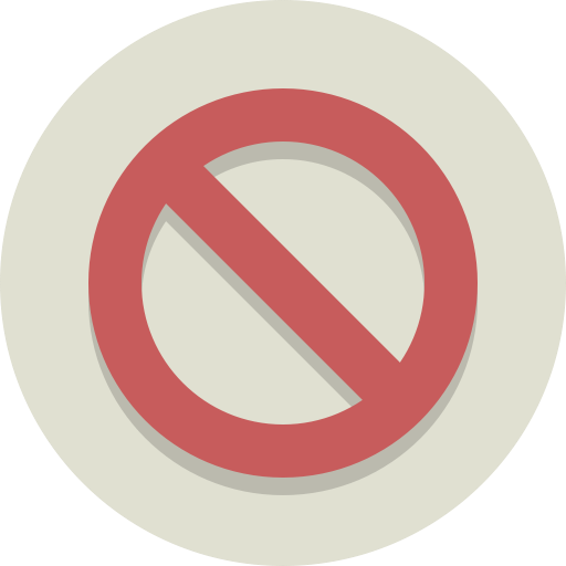 No Symbol, Block, No, Denied, Universal No, Stop Icon